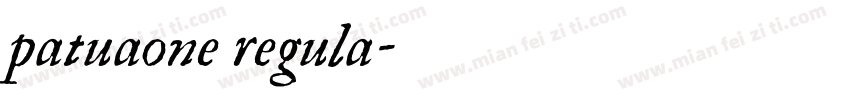 patuaone regula字体转换